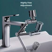 Extensor de grifo giratorio 360° de acero inoxidable 304, cabezal de rociador de doble modo a prueba de salpicaduras, adecuado para fregadero de cocina, tocador de baño - A - Ver 8