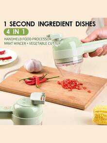 2-In-1 Electric Vegetable Cutter And Chopper, Rechargeable, Ergonomic And Easy To Clean - Lime Green - View 3