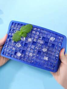 1個小型矽膠冰塊盤,配有160個表面積為1平方厘米的格子,適用於家用冰模 - 藍色 - 查看 7