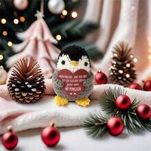 1PC 灰色手企鹅 可爱的手工钩织企鹅：柔软精致的企鹅，完美地表达了你女儿的关爱。 - 彩色 - 查看 6