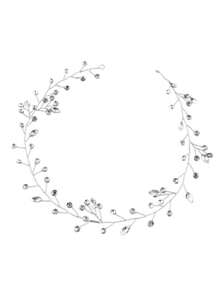 1pc White Pearl Handmade Soft Chain Headband, Bridal Hair Accessory - Silver - View 4