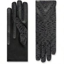 Isotoner Womens Spandex Touchscreen Cold Weather Gloves With Warm Fleece Lining And Details - Cỡ lớn-Rất lớn + Màu đen nhám - Smartdri - Xem 1