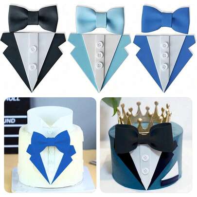 3pcs/6pcs Elegant Birthday Cake Decorations, Mother's Day Birthday Party Cake Decor