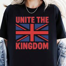 Men'S Heavyweight Unite The Kingdom British Pride T-Shirt - Union Jack UK Flag & UTK Patriot Graphic, Casual Round Neck Regular Fit All-Season Comfort, British Union Jack Design For Casual Attire & UK Events, Ideal Gift For Men (Brexit Supporter App New Gifts T Shirt Men 2026 Streetwear Men Men-Clothing T-Shirts For Girls Girl Clothes Men's Wear Men T-Shirts Men T-Shirt Designer Clothes Men Men's Shirt Funny Men's T-Shirts Graphic T Shirts 100% Cotton 1PC 180g - 黑色 - 查看 1