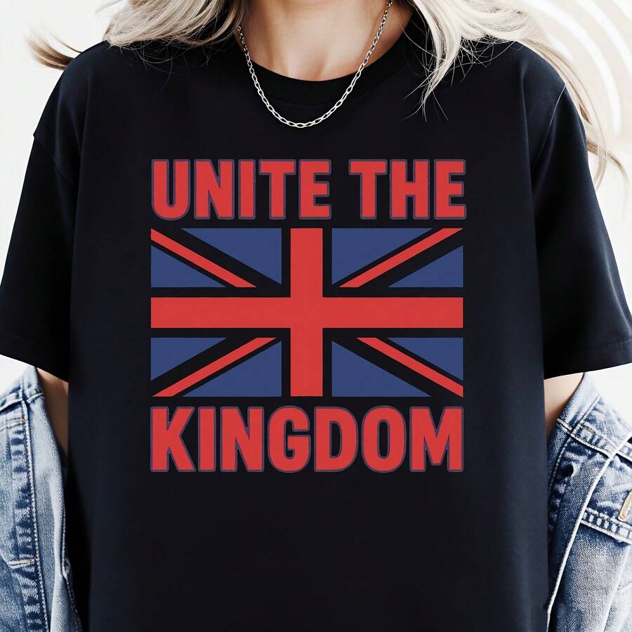 Men'S Heavyweight Unite The Kingdom British Pride T-Shirt - Union Jack UK Flag & UTK Patriot Graphic, Casual Round Neck Regular Fit All-Season Comfort, British Union Jack Design For Casual Attire & UK Events, Ideal Gift For Men (Brexit Supporter App New Gifts T Shirt Men 2026 Streetwear Men Men-Clothing T-Shirts For Girls Girl Clothes Men's Wear Men T-Shirts Men T-Shirt Designer Clothes Men Men's Shirt Funny Men's T-Shirts Graphic T Shirts 100% Cotton 1PC 180g - 黑色 - 查看 1