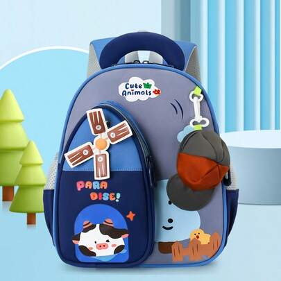 2026 Cute Cartoon Kids Backpack: Pink Lion & Puppy Design For School & Travel Adorable Plush Pendant School Bag: Lightweight Multi-Pocket Backpack For Girls, Ideal Holiday Gift Kawaii Cartoon Toddler Backpack: Color Block Design With Plush Charm, Perfect For Preschool New Arrival Cute Kids Schoolbag: Lion & Puppy Print, Great Gift For Little Girls & Teachers' Favorite Chic Cartoon Backpack For Kids: Lightweight , Perfect For School, Travel & Daily Use