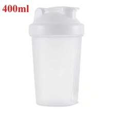 1 pieza Agitador de proteínas portátil de 400ml Botella de fitness con bola batidora para entusiastas del fitness, atletas, gimnasio al aire deportes - azul-400ml - Ver 10