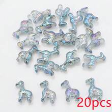 20 chiếc/gói Mặt dây chuyền hình hươu cao cổ bằng thủy tinh có lỗ ở giữa, kích thước 12*16mm, phụ kiện trang sức DIY hình động vật dễ thương, thích hợp làm móc khóa, trang trí xe hơi, dây đeo điện thoại. - Hươu cao cổ 12*16mm - Xem 11