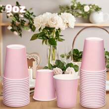 100pcs/Pack Macaron Pink Baking Cups, Thickened Oil-Proof Heat-Resistant Cupcake Liners, High-Quality Dessert Cups For Home Baking, Party, Wedding, Graduation And Other Gatherings - Thickened Version - View 5