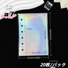 10/20/30pcs A6/A7/M5 Dreamy Rainbow Transparent Inner Page, Loose Leaf Notebook Replacement Core, YOUCHENGYOUPIN Laser Rainbow Loose Leaf Paper, Diy Handbook, Sticker Storage, Pp Material, Suitable For Albums, Scrapbooks, Notebooks, Sticker Storage, Handbook Decoration, Cost Saving Planning Notebook, Student Return To School Supplies, New Semester Supplies, Etc - Laser - View 10