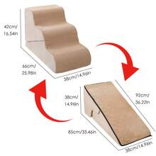 1pc Pet Stairs, Pet Climbing Ladder, Removable And Shapeable, Dog Stairs, Foam Steps, Assistance Climbing Ladder For Small/Medium Dogs To Sofa - Multicolor - View 14