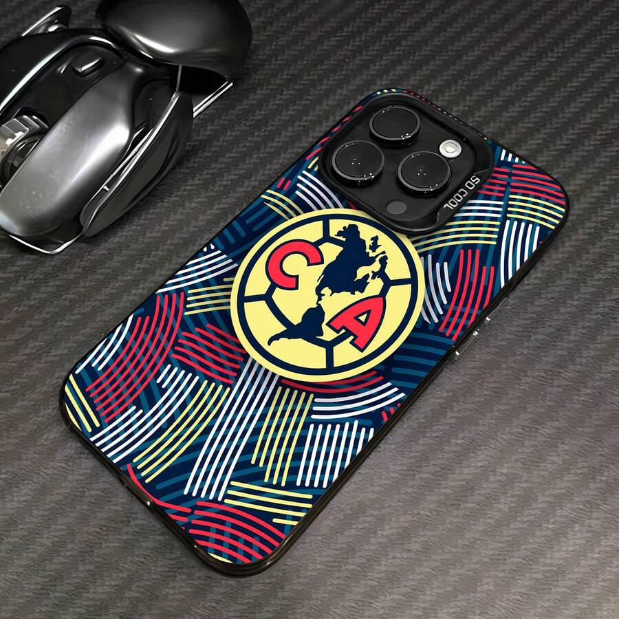 Estuche para teléfono con patrón de mapa de fútbol Compatible con estuches para teléfonos 17 16 Pro Max 15 Pro Max 13 y 12 Hecho de material de TPU, diseño nuevo y elegante que brinda protección contra golpes y caídas Un gran regalo para familiares, amigos, seres queridos, novios / novias y para días festivos y aniversarios - Negro - Ver 1