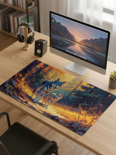 大型游戏鼠标垫，也可作键盘垫、桌面垫或书架使用，是游戏玩家、办公室和宿舍的理想之选，兼容鼠标和轨迹球，适用于电脑、办公和游戏环境，是送给游戏玩家的绝佳礼物。