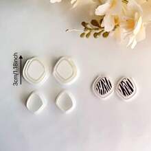 DIY Soft Clay Earring Jewelry Making Kit, High Precision Plastic Molds For Making Earrings, Brooches, Pendants - Creative Clay Handcraft Tool Set - White - View 10