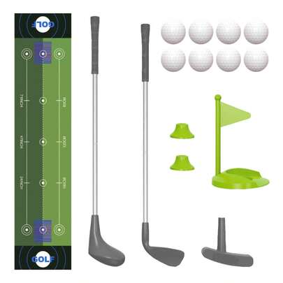 Golf Toy Set, Including A Practice Mat, Adjustable Clubs, Children's Golf Balls, And Accessories. Suitable For Indoor/Outdoor Parent-Child Interactive Play, This Educational Sports Toy Can Improve Attention And Motor Skills - A Perfect Birthday Gift For Boys And Girls