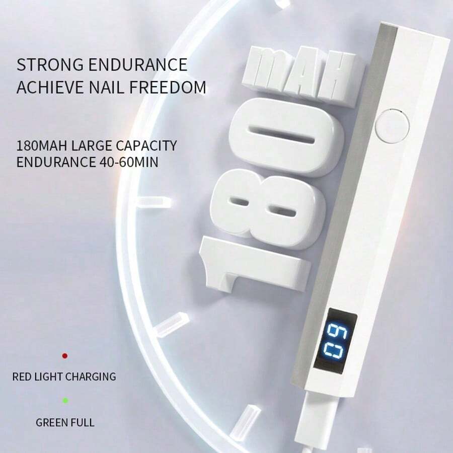 Lámpara de uñas UV mini, secador de uñas LED recargable por USB portátil, lámpara de uñas manual adecuada para esmalte de gel, set de 2 en 1 que incluye lámpara de uñas y cable, compacta y elegante, gran regalo