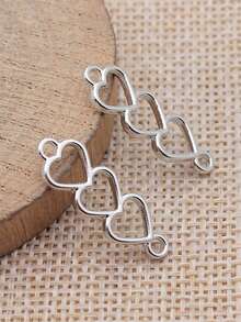 25 phụ kiện kết nối hình trái tim rỗng - Rô-đi-um - Xem 2