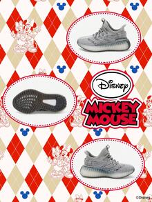 Authorized collaboration with Mickey Mouse | A pair of Disney children's sneakers, suitable for daily, festival, sports, and outdoor wear. It fits the foot comfortably, is anti-slip, wear-resistant, and breathables's's's's's's。 sneakers, girls' sneakers, girls' board shoes) - 灰色 - 查看 4