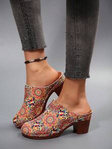 Summer New Wedge Thick Bottom Women Sandals, Slip-On Outdoor Versatile Women Sandals, Fashion Casual High Heel Women Sandals, Women Sandals - Flower - View 5