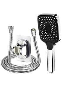 3pcs High Pressure Handheld Shower Head Set, 3 Spray Modes, With 1.5m Shower Hose And Adhesive Bracket - D Shower Set - View 9