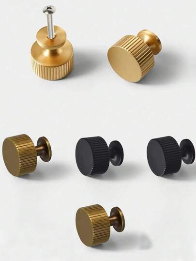 4pcs Multi-Color Striped Cabinet Handles, Suitable For Cabinet Doors, Shoe Cabinets, Kitchen Cabinets, Wardrobes, Drawers, Vintage Furniture, Entrance Cabinets, Made Of Pure Copper, Retro American Style Pulls, Handles Come With Screws