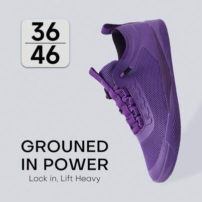 1Pair Powerlifting Anti-Slip Unisex Weightlifting Shoes, Quick-Lace Solid-Color TPU-Mesh Breathable Low-Top Gym-Training Deadlift-Sneakers