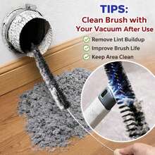 1pc Washing Machine Cleaning Brush, Dryer Vent Cleaning Brush, Hair Removal Brush, Multi-Purpose Pipe Cleaning Brush, Soft Long Handle Brush - Multicolor - View 2