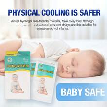 Compresa de gel fría para niños con fiebre, almohadilla de enfriamiento física en una bolsa. - Paquete de 6 piezas - Ver 1