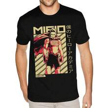 Cool Shirt Designs Mirio Togata Shirt Lemillion My Academia Anime Hero Tees Men Custom Printed Short Sleeves Black Neck T Shirt - Đen - Xem 8