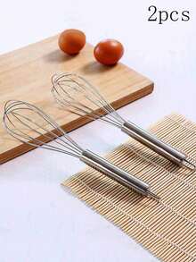 2pcs Baking Tools Thickened Egg Beater Semi-Automatic Whisk - Multicolor - View 12
