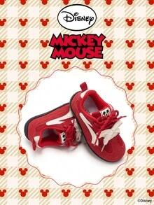 Authorized Collaboration With Mickey Mouse | A Pair Of Disney Children's Sneakers, Suitable For Daily, Festival, Sports, And Outdoor Wear. It Fits The Foot Comfortably, Is Anti-Slip, Wear-Resistant, And Breathable (Boys' Sneakers, Boys' Board Shoes, Children's Sneakers, Girls' Sneakers, Girls' Board Shoes) - Red - View 2