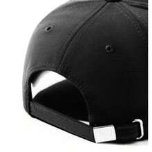 Plain Cotton Fabric Baseball Cap With Curved Brim, Basic Style And Adjustable, In Unisex Colors - 黑色 - 查看 2