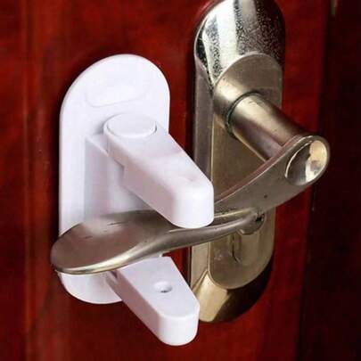 1pc Diamond-Shaped Safety Door Lock, Upgraded Version, Anti-Theft & Anti-Pry, Prevent From Opening Doors, Easy Installation Without Tools, Protection Gear, Home Decor, Holiday Party, Gift For Women