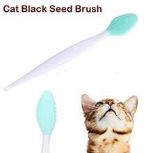 Cepillo de aseo para gatos para el acné de la barbilla, cepillo exfoliante para las manchas negras en el pelaje del gato, raspador de silicona suave para el cuidado del acné de la barbilla del gato. 94P7 - 1 pieza - Ver 1