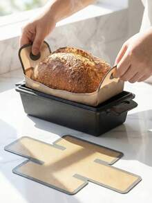 1/2pcs Silicone Baking Mat With Long Handle For Easy Transfer, Reusable Silicone Baking Pad, Baking Tray Liner, Bread Sling For Loaf Pan, Dough Transfer Pad Parchment Paper Alternative, Fits 9x5, 9.5x5 And 10x5 Inch Bread Baking Pans - Multicolor - View 13