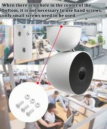 2Pcs Metal Security Camera Wall Mount Bracket For Wyze Cam Pan V3/V2 & Wyze V4/3/2 - 300° Swivel Rotation, 1/4" Screw, Cover Both Sides Of House - A - View 2