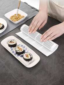 1pc Sushi Rolling Mat, White Sushi Making Tool - View 8