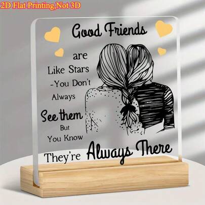 New Cross-Border Product Acrylic Desk Plaque, Square Shaped Desk Decor Gift For Father's Day From Son Or Daughter