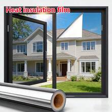 Window Insulation Film, One-Way Privacy Glass Film, Balcony Blackout Sun Shading Film For Home Use, With Tools Included - Double-sided Silver Window Film - View 3