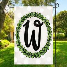 1PC Spring Initial Garden Flag 26 Letters - Personalized Family Name Yard Flag 12x18 Inches Double Sided Printing, All Seasons Holiday Outdoor Decoration, Patio Lawn Home Garden Decor, Flagpole Not Included - Multicolor - View 19