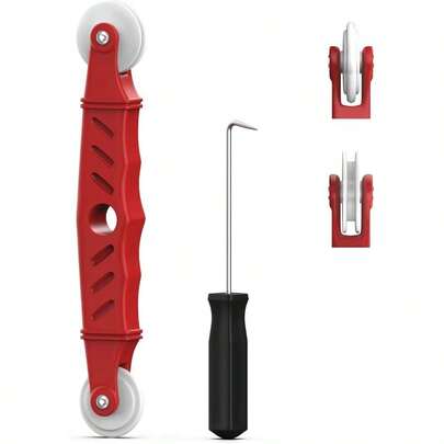 Screen Roller Tool Set With Spline Removal Hook, 2pcs Window Screen Roller For Screen Installation Repair Replacement, Durable Screen Spline Tool Kit For Window Sliding Door Patio RV