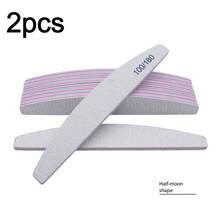 Nail File Sanding Sticks, Crescent-Shaped Nail Buffers, Durable Sandpaper, For Manicure And Pedicure, Nail Shaping Tools, Suitable For Nail Salons, Fine Grit Nail Files, Grey Foam Nail Files, Double-Sided Buffers, Nail Polishing Tools - Multicolor - View 8