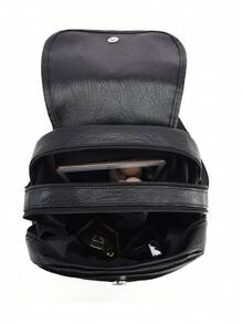 Women's Functional Backpack Suitable For Daily Commute And Travel - Black - View 9