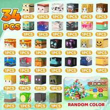 34块卡通人物/动物磁性积木带铁盒 - STEM学习益智玩具，儿童磁性玩具，磁性立方体堆叠磁铁，家庭互动学习游戏，旅行便携玩具，手眼协调训练，激发创造力和大脑发育，适合3岁以上儿童，生日礼物，男孩女孩皆宜 - 彩色 - 查看 13