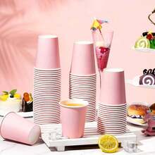 20/40pcs Macaron Pink Baking Cups, Large Capacity Thick Oil-Proof Heat-Resistant Cupcake Liners, High-Quality Dessert Cups For Home Baking, Party, Wedding, Graduation And Other Gatherings - Pink - View 8