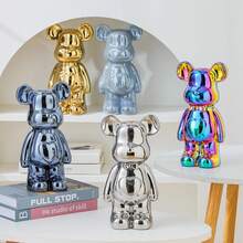 17/27/Aesthetic Bear Brick Ceramic Staute Teddy Bear Decor Action Figure Sculptures Ornament Room Home Decoration Crafts - 熊形飾品 - 查看 1