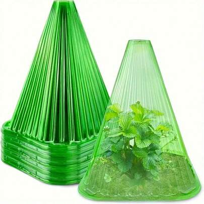 10/30/50 Pack Of Reusable Green Plant Bell Covers For Garden Protection: Shield Plants From Birds, Frost, And Snails - Perfect For Lawn And Garden Care