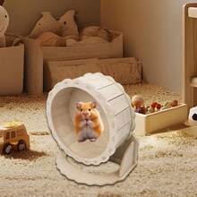 小型宠物木制仓鼠轮，静音仓鼠运动轮，适用于沙鼠、豚鼠、仓鼠（15厘米/19厘米/21厘米/23厘米/26厘米） - 彩色 - 查看 5