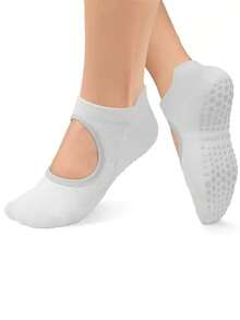 1/2/4/6/8 Pairs Breathable Mesh Yoga Pilates Non-Slip Socks, Ankle Socks For Women, Pure Cotton Sports Boat Socks - Multicolor - View 23