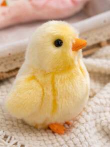 1个可爱逼真的小鸡毛绒玩具，家居客厅卧室儿童逼真小鸡填充玩偶 - 彩色 - 查看 10